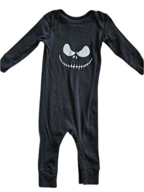 RABBIT SKINS Black Jack Skellington Romper Size 12 months